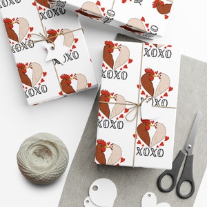 Carta da regalo Chicken Love per San Valentino, carta da regalo con coppia di polli, ideale per lei, moglie, migliore amica, fidanzata, contadino, coniuge