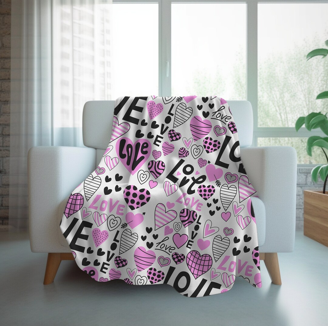 Lots of Love Valentine's Day Blanket I Perfect Soft and Cute Gift for