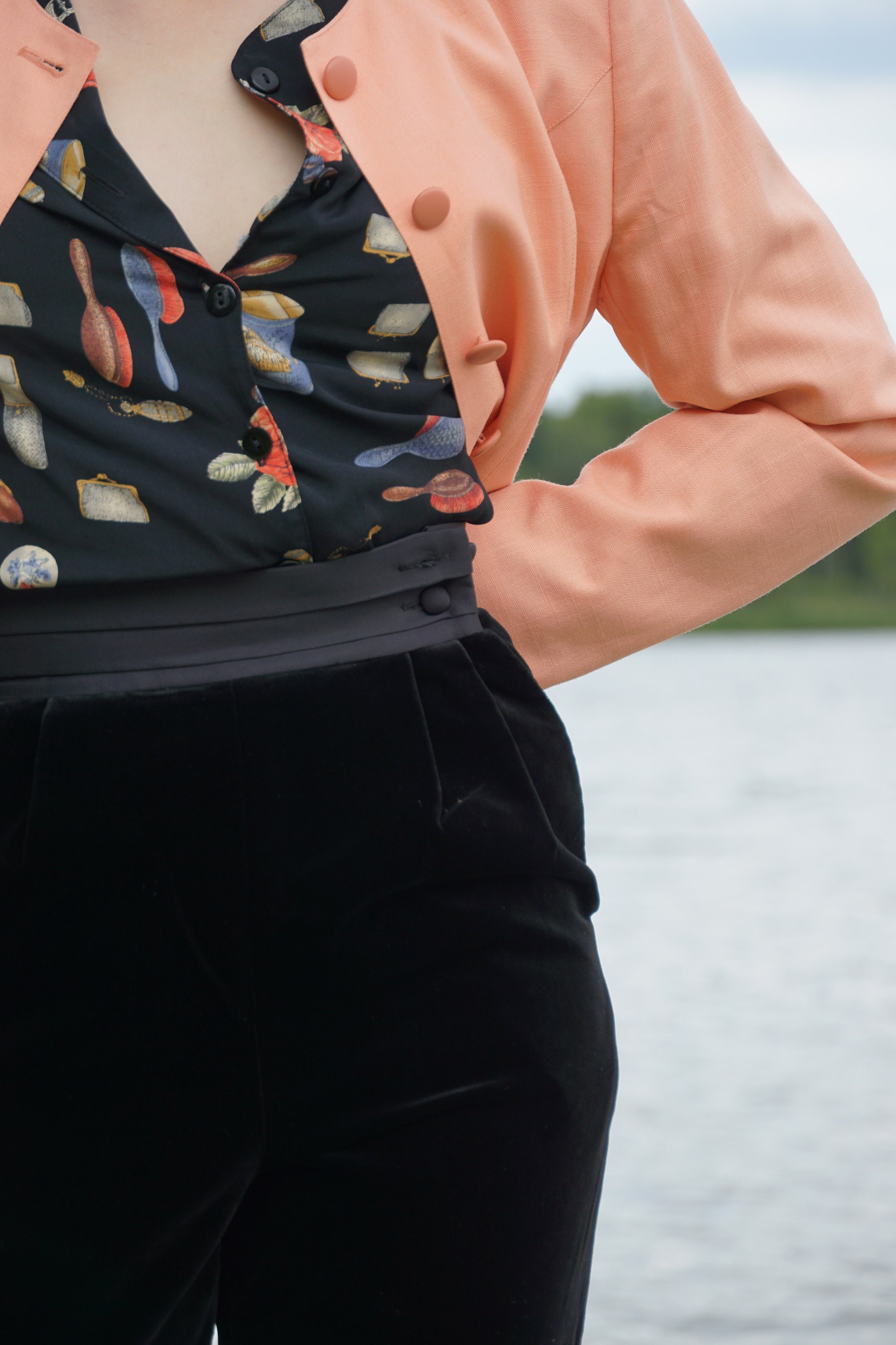 St. Michael Velvet 80's High Waisted Pants Etsy