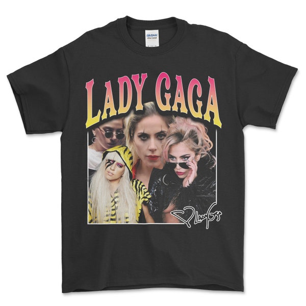 LADY GAGA Vintage Shirt, Hommage Tshirt, Fan Tees, Retro 90er Jahre T-shirt Fan Art gaga lady gaga top