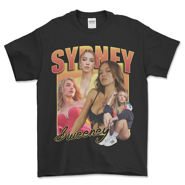 SYDNEY SWEENEY Vintage Shirt, Homage Tshirt, Fan Tees, Retro 90s T-shirt Fan Art sydney sweeney top