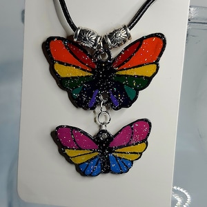 Pan pride butterfly necklace