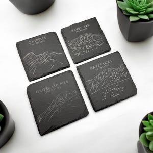 Lake District Themed Slate Coasters | Lake District | Cumbria | Fells | Mountains | Tourism | Present | Gift | Birthday | Christmas | Slate
