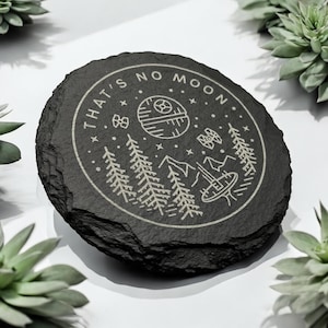 Star Wars Coaster | That's No Moon | Laser Engraved Coaster | Star Wars | Gift | Present | Disney | Birthday | Christmas | Death Star |
