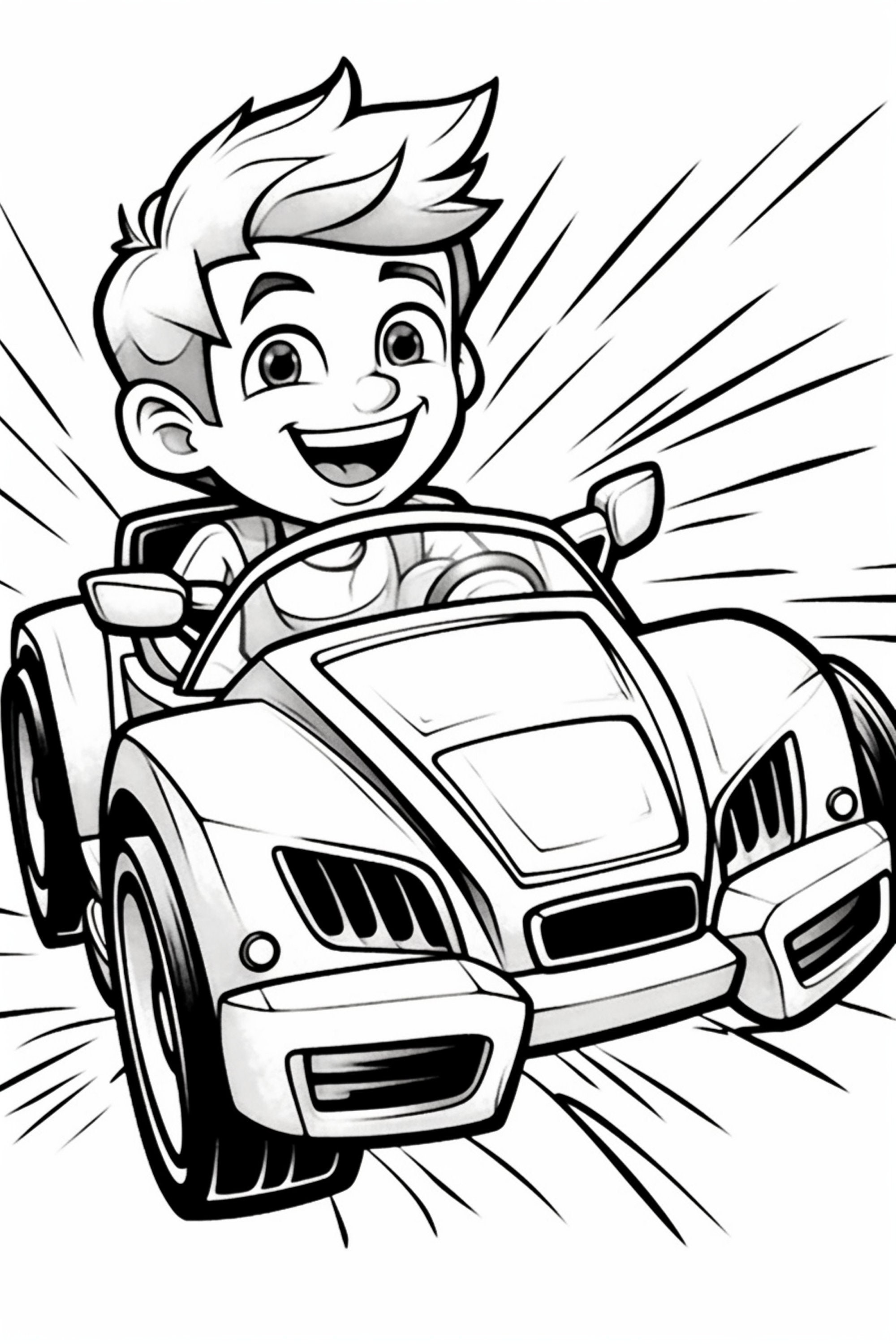 Race Car 5- Coloring Pages (5) - Etsy