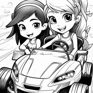 Race Car 5- Coloring Pages (5) - Etsy