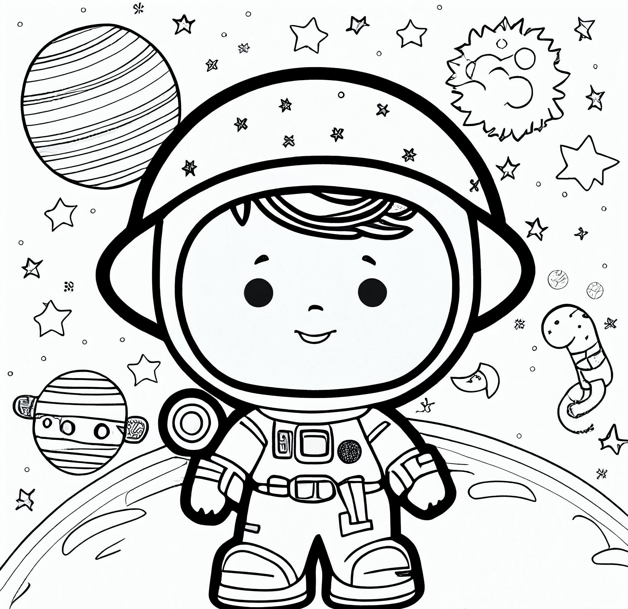 Outer space 1- Kleurplaten (4)