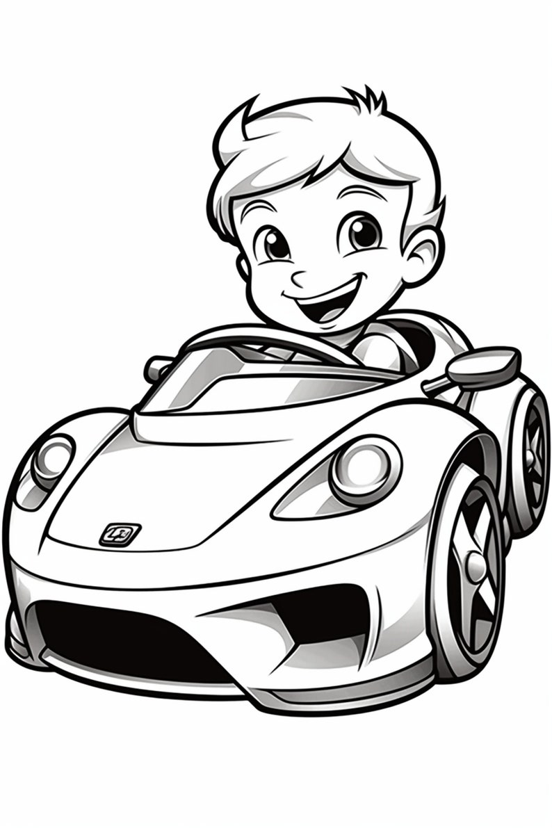 Race Car 1- Coloring Pages (5) - Etsy