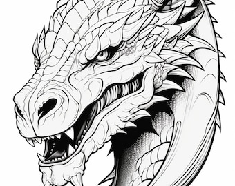 ドラゴン 13 - ぬり絵 (5)