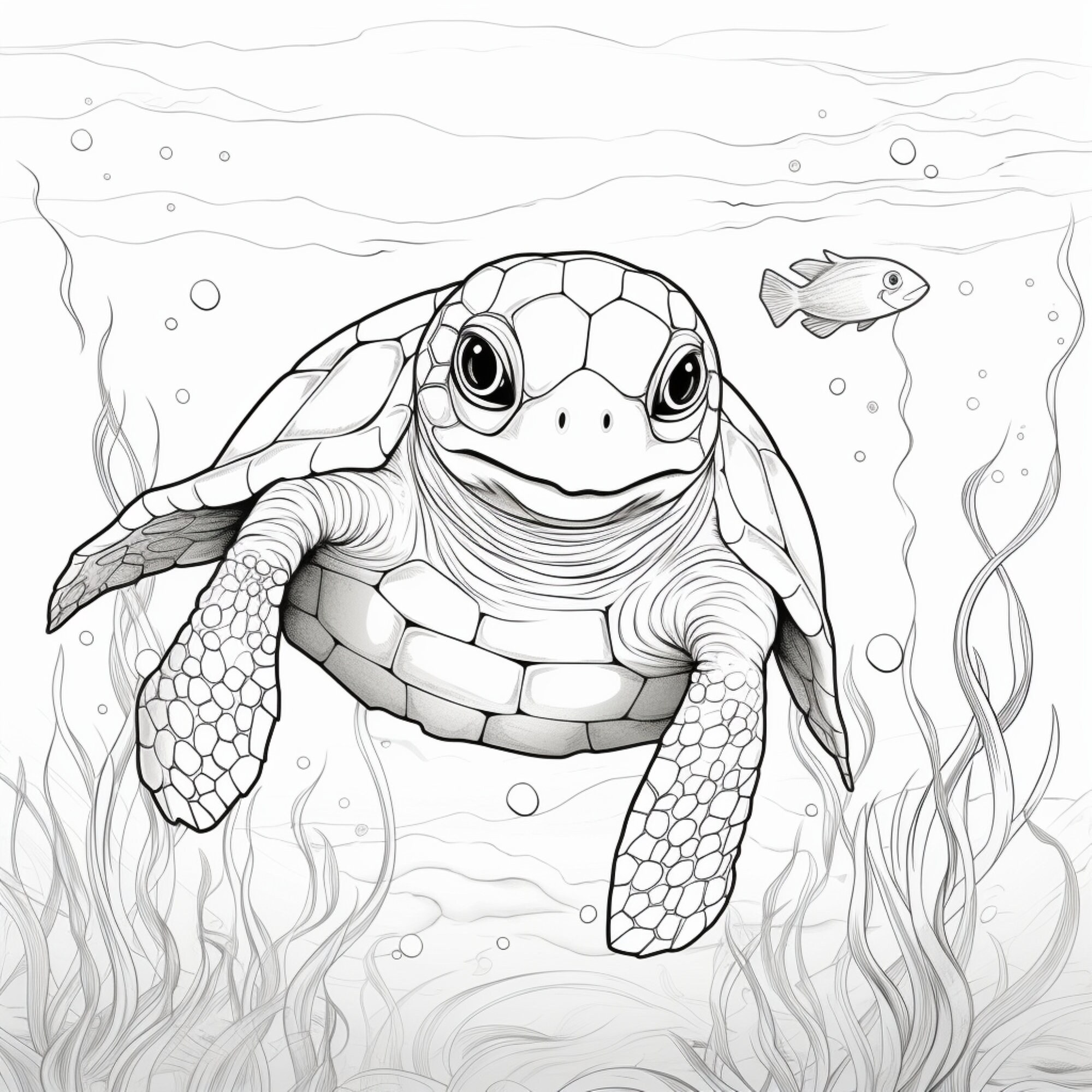 Ocean Creatures 4 - Coloring Pages (5) - Etsy