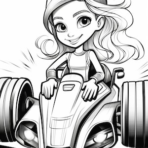Race Car 6- Coloring Pages (5) - Etsy