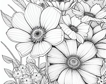 Bloemen 7- Kleurplaten (5)