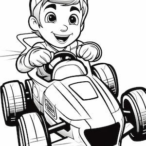 Race Car 5- Coloring Pages (5) - Etsy