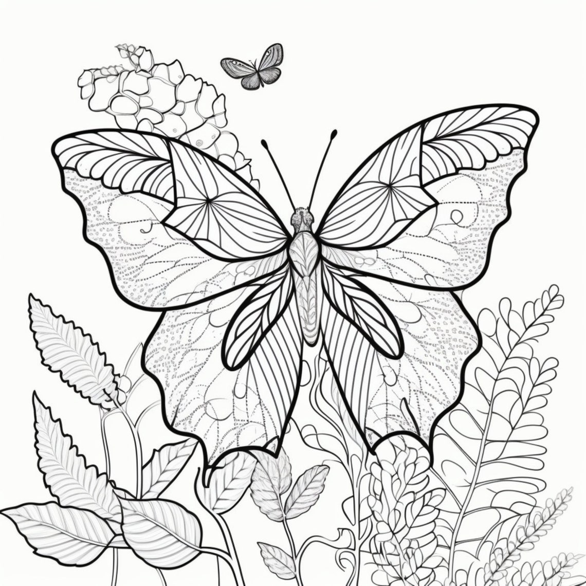 Butterfly 1- Coloring Pages (5) - Etsy Canada