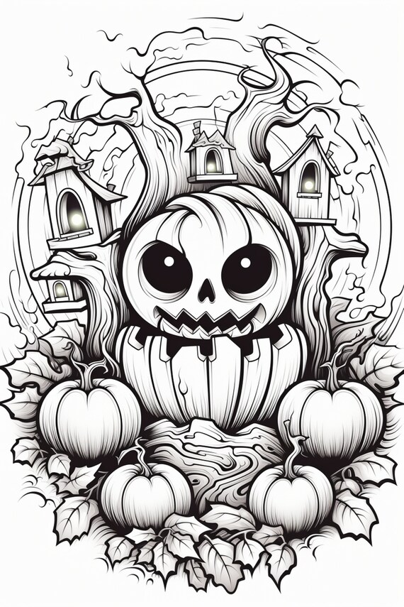 Color a halloween coloring page with me using Ohuhu art markers 🎨🧡 t