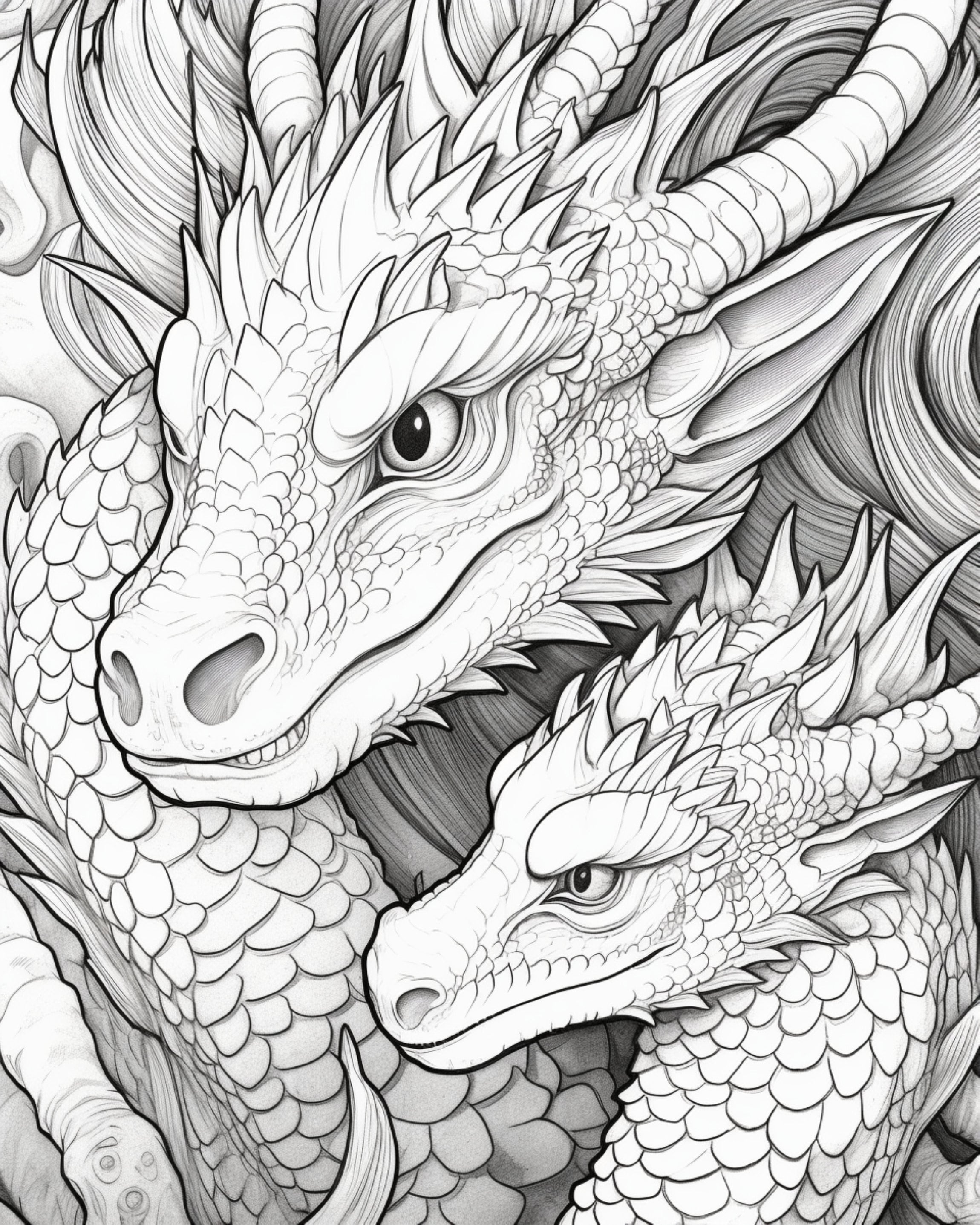 Dragon 5- Coloring Pages (5) - Etsy