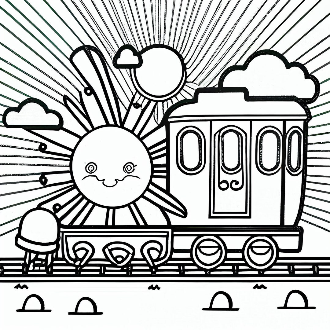 Train 1 Coloring Pages 4 - Etsy