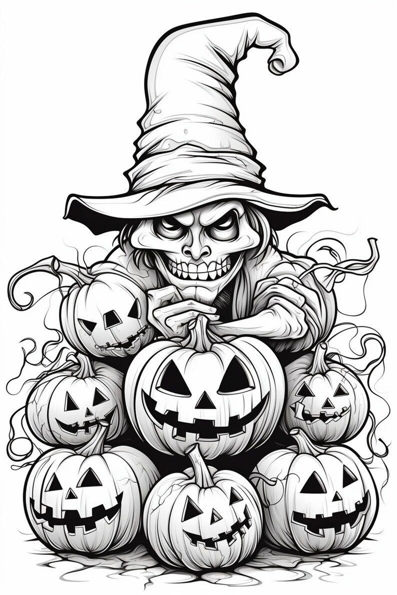 Halloween 4 Coloring Pages 5 - Il 794xN.5172669277 I8xe 