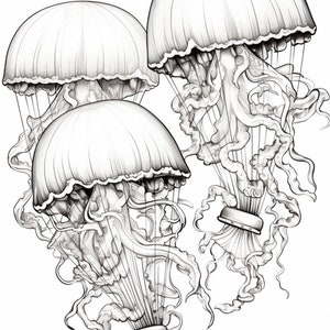 Ocean Creatures 5 - Coloring Pages (5) - Etsy
