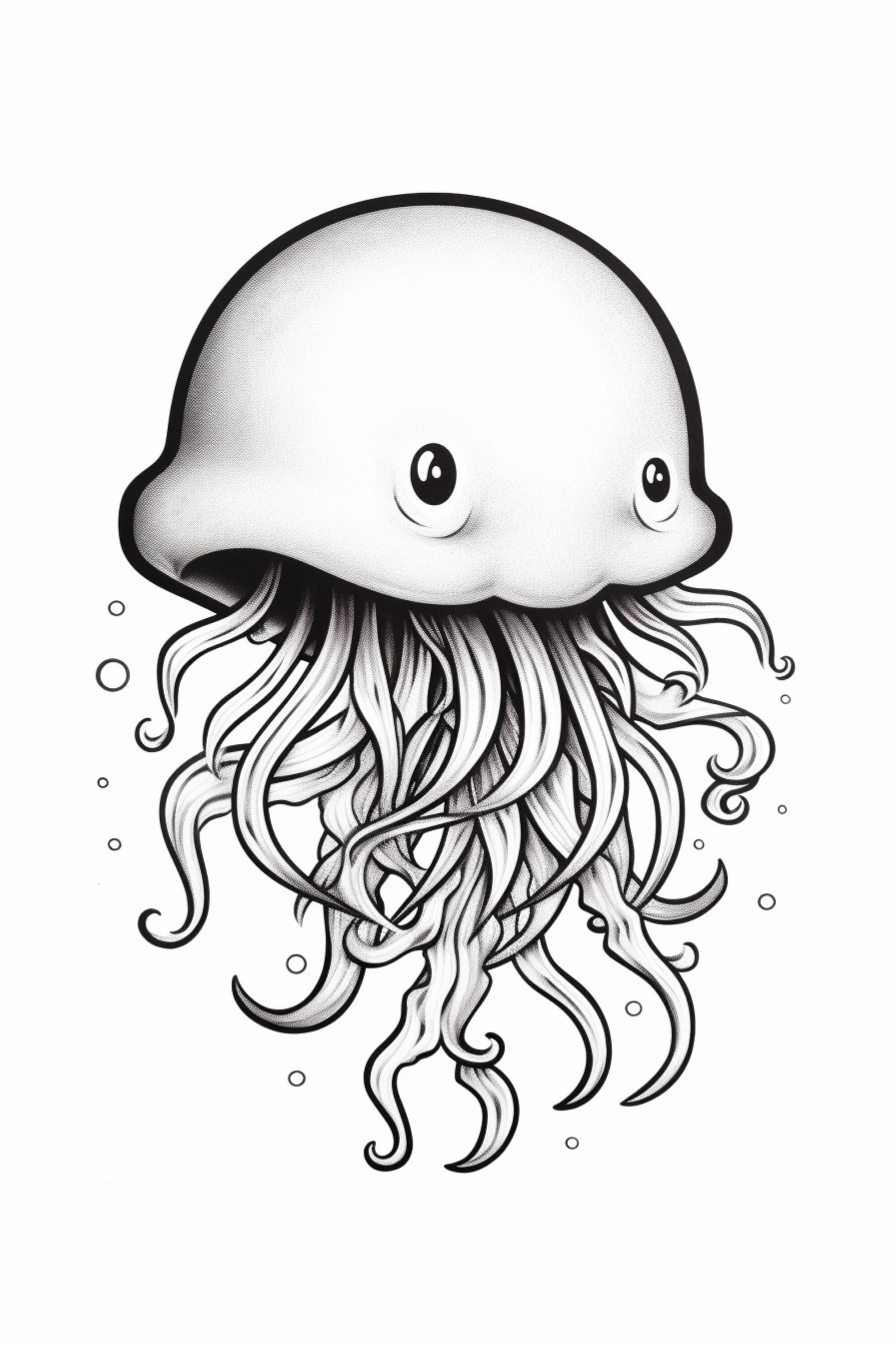 Ocean Creatures 1- Coloring Pages (5) - Etsy