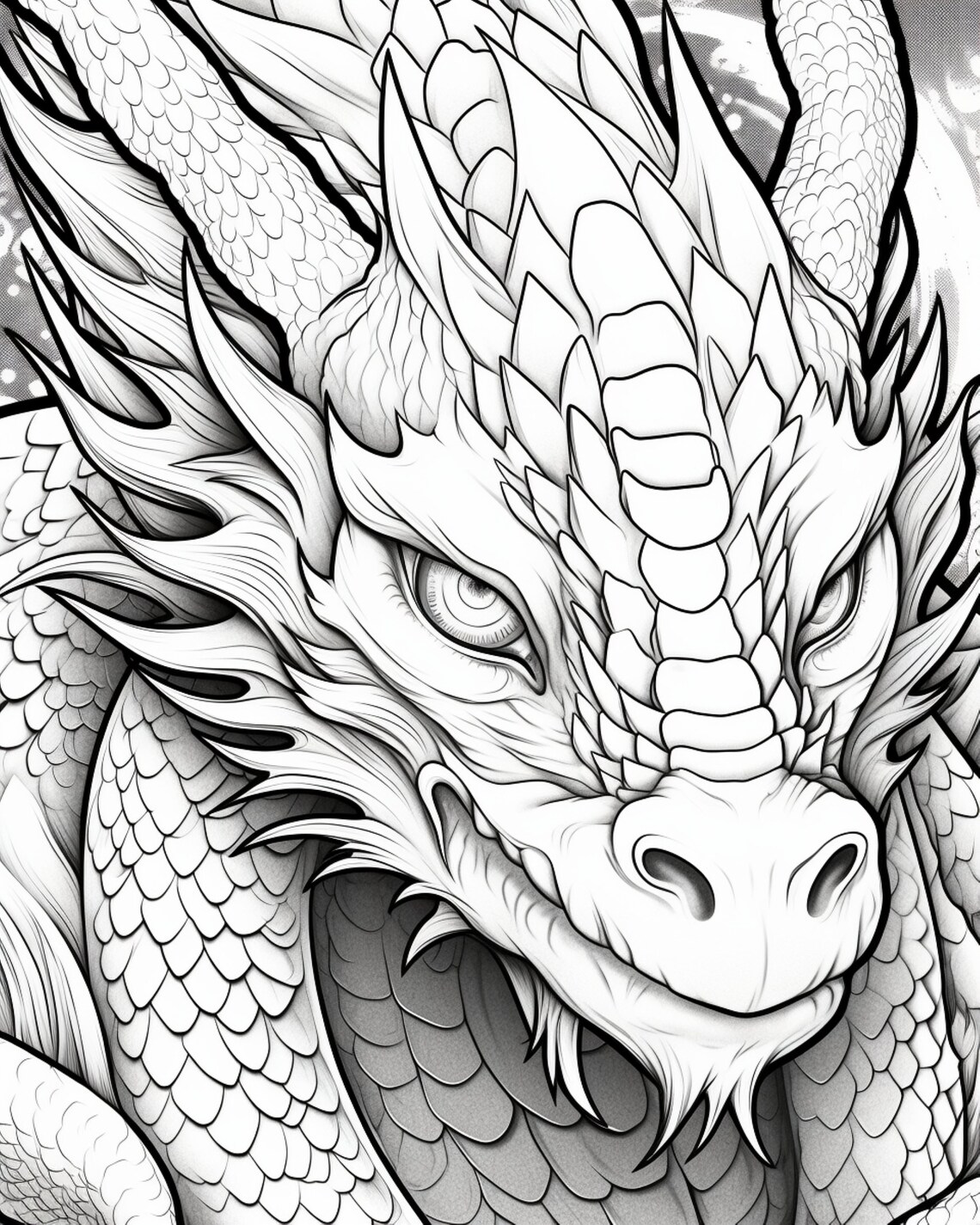 Dragon 4- Coloring Pages (5) - Etsy