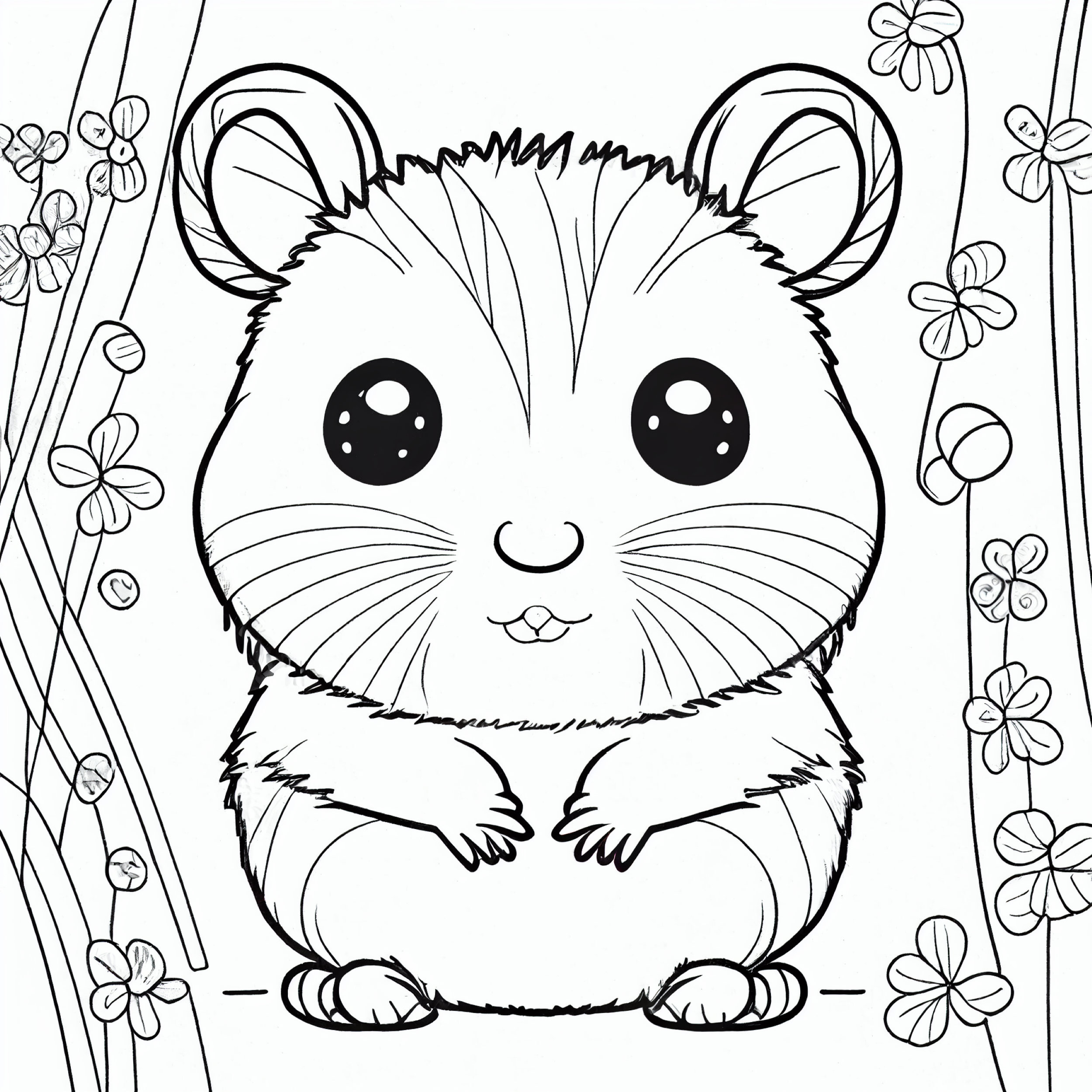 Hamster Coloring Pages 5 from Etsy