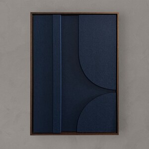 3D Relief Art Felt Blue/Brown- Zoë