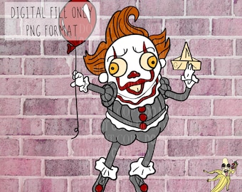Drijvende Clown Sublimatie Ontwerp Downloads PNG Bestand Grafisch Ontwerp