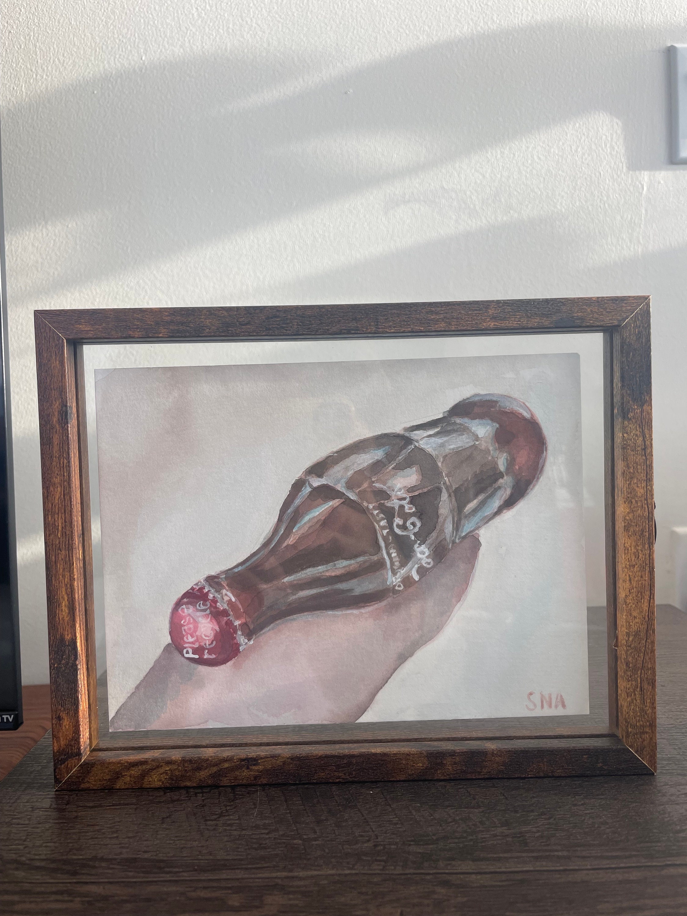 Coca-cola Bottle Watercolor Painting: Kitchen Still Life Art (6x8) - Etsy