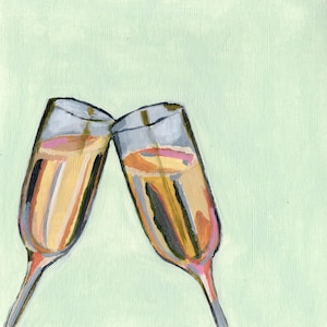 Peinture originale de verres à champagne : initiales personnalisées et option date, cadeau de mariage, cadeau de fiançailles, cadeau unique, cadeau de couple