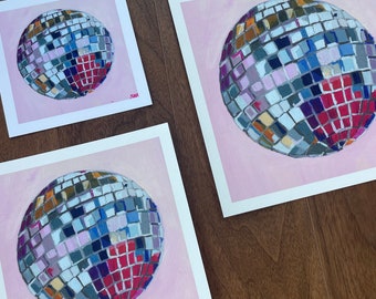 AKWISH Stampa Su Tela 3 Pezzi - Quadri Moderni Con Palla Da Discoteca E Scritta 'You Look So Good' - Decorazione Parete Vintage Rosa Per Soggiorno, Bar, Appartamento - 4
