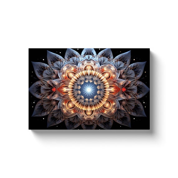 Mandala T-Shirt: Cosmic Geometry Lotus Flower Fractal Black Mandala T-Shirt: Cosmic Geometry Lotus Flower Fractal Black