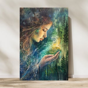 Earthly Enchantment: Gaia Portrait Infused with Nature&#39;s Magic