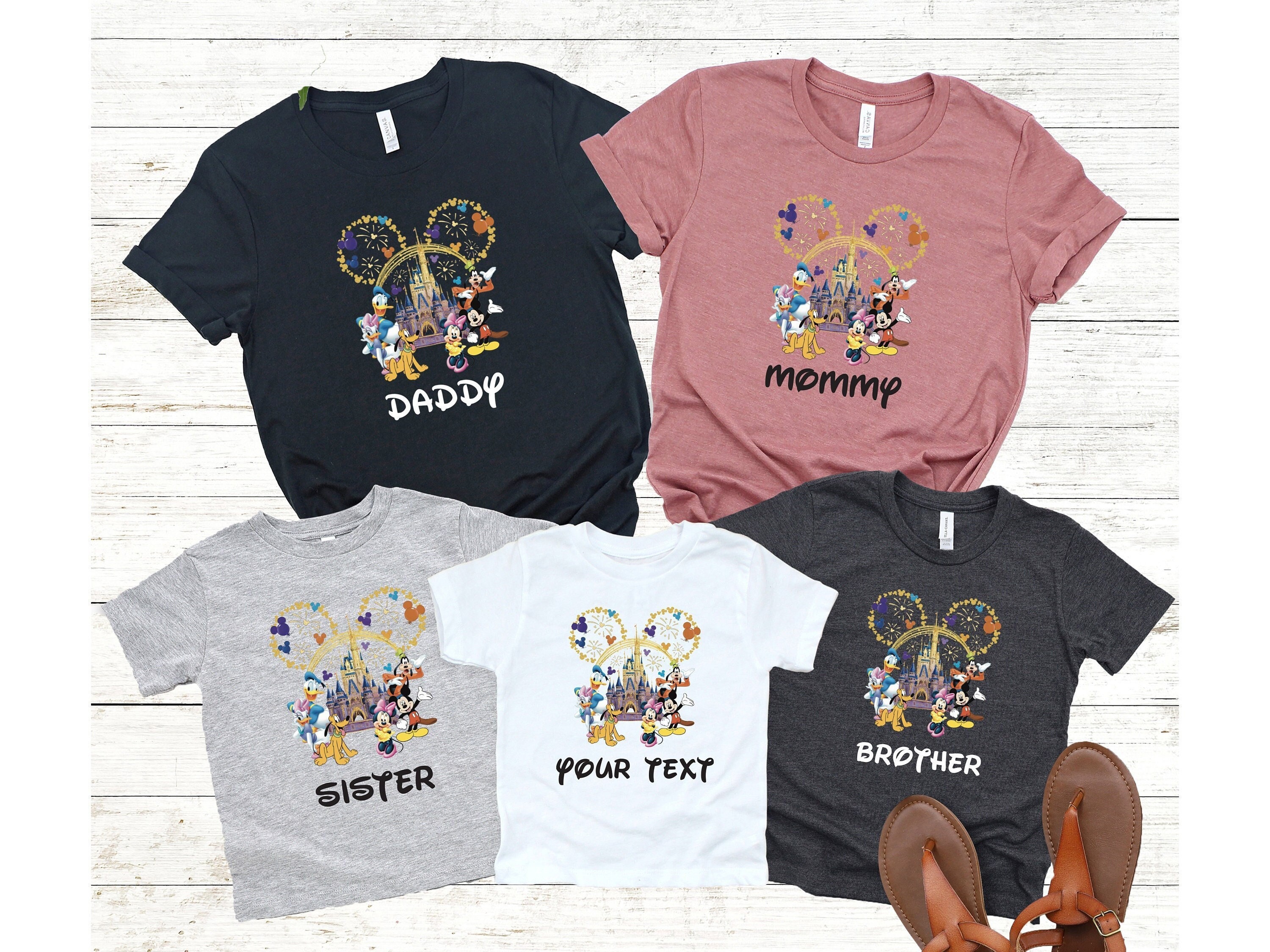 Discover Personalized Disney Family Shirt, Disney Mickey Minnie Shirt, Disneyworld Shirt 2023, Vintage Disneyland Shirt