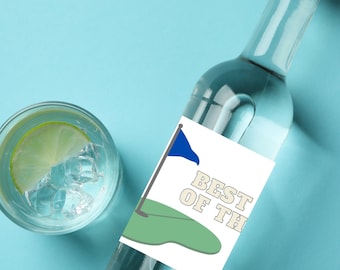 Golf Theme Party Favor Label, Editable Template (Digital Download)