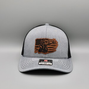 Custom Leather Patch Hat | Leatherette | Trucker Style | Snap Back