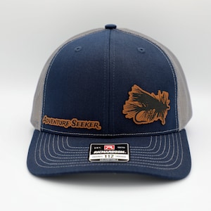 Custom Leather Patch Hat | Leatherette | Trucker Style | Snap Back