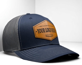 Custom Leather Patch Trucker Hat: Personalized Logo Snapback