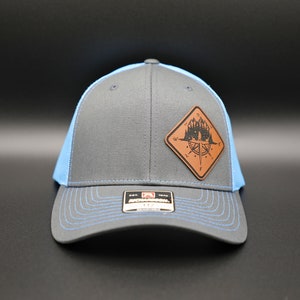 Custom Leather Patch Hat | Leatherette | Trucker Style | Snap Back