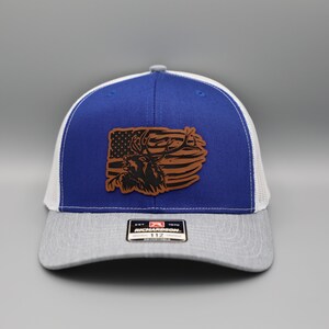 Custom Leather Patch Hat | Leatherette | Trucker Style | Snap Back
