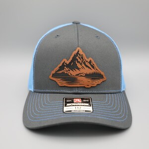 Custom Leather Patch Hat | Leatherette | Trucker Style | Snap Back