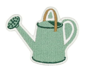 Parche bordado de regadera / Parche termoadhesivo para jardín / Regalo para jardineros / Parche de jardinería / Regalo para amantes de las plantas / Parche para jardín rústico
