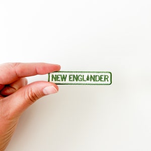 New England Iron On Patch New Englander Embroidered Patch for Hats, Clothings, Bags | Trucker Hat Patch for New England