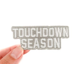 Touchdown Season Patch | Football Game Day Embroidered Iron On Patch | Sports Fan Patch | Tailgate Patch | College Football Patch