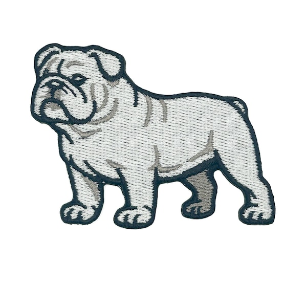 Bulldog Embroidered Iron On Patch | Dog Patch for Hats, Clothing & Bags | Pet Lover Patch | Bulldog Gift | Pet Lover Gift | Bulldog Mascot