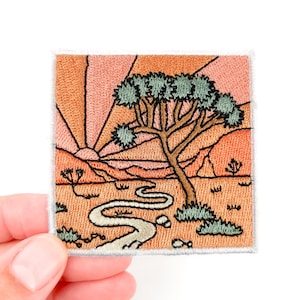 Embroidered Joshua Tree National Park Outdoor Iron-On Sew On Patch | Hat, Clothing, Bag | Nature Explore Hiking Travel Outdoors Camping