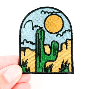 Toppa Cactus Toppa Parco Nazionale Saguaro Toppa termoadesiva Toppa ricamata Toppa cappello Toppa abbigliamento Toppa natura Toppa deserto Toppa avventura