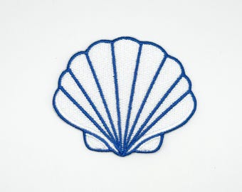 Seashell Embroidered Patch – Coastal Shell Patch, Beach Patch, Iron On Patch for Hat, Jacket, Backpack, Nautical Travel Gift