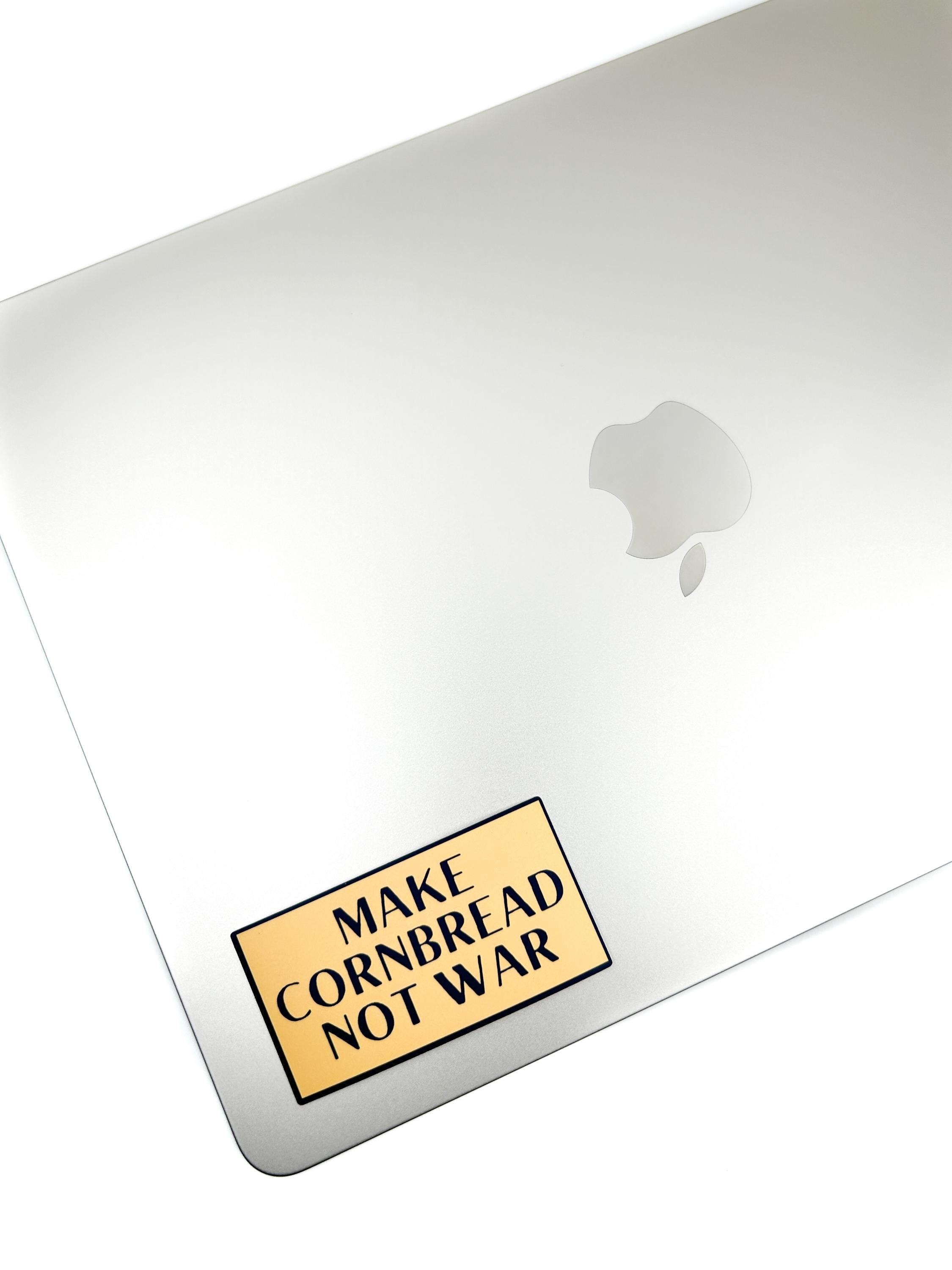 Make Cornbread Not War Sticker | Funny Southern Decal | Yellow & Black ...