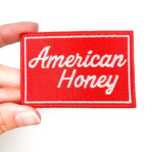 American Honey Patch – Embroidered Iron On Patch for Country Girls, Southern Style, Rodeo Jackets, Denim Vests, Cowgirl Gifts